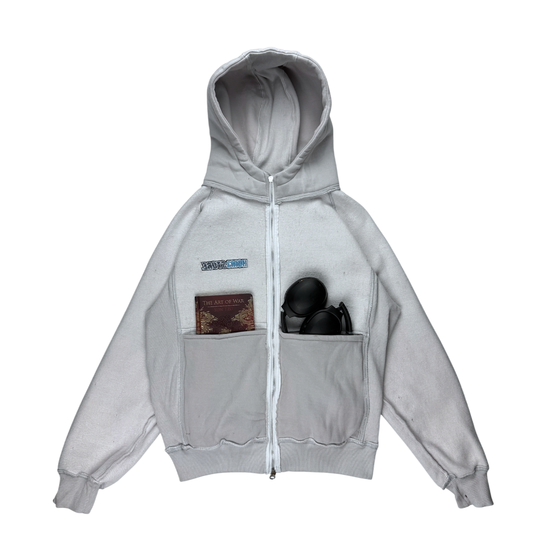 Light Grey Gusset Tracksuit - Hoodie